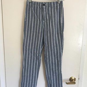 Brandy Melville Blue and White Striped Tilden Pant